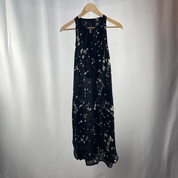 A.L.C. Silk Floral Print Sleeveless Midi Dress in Black Size Small - Picture 2 of 6